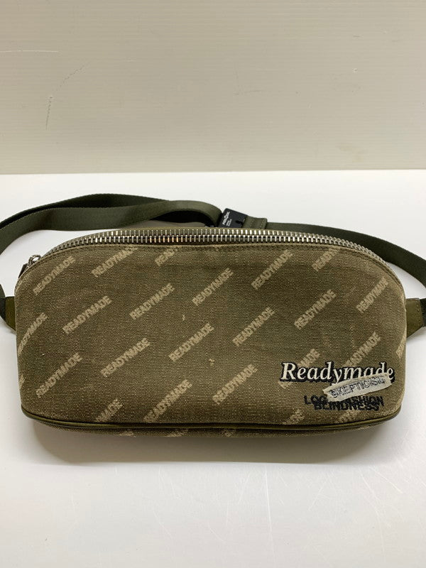 【中古品】【メンズ/レディース】  READYMADE レディメイド 18AW WAIST BAG ウエストバッグ コットン ボディバッグ 188-241029-em-7-min カラー：カーキ 万代Net店