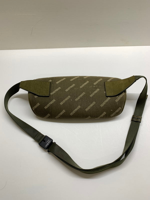 【中古品】【メンズ/レディース】  READYMADE レディメイド 18AW WAIST BAG ウエストバッグ コットン ボディバッグ 188-241029-em-7-min カラー：カーキ 万代Net店