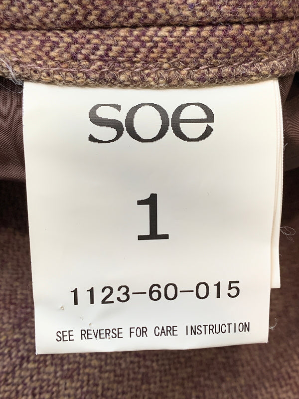 【中古品】【メンズ】 SOE ソーイ 1123-60-015 ウールスラックス ボトムス 151-260711-AS-24-min サイズ：1 カラー：ブラウン 万代Net店