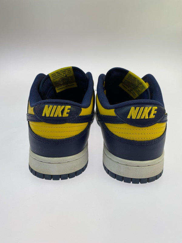 【中古品】【メンズ】 NIKE ナイキ DD1391-700 DUNK LOW RETRO MICHIGAN ダンク ロー レトロ 靴 シューズ スニーカー 160-241101-cn-1-min サイズ：26.5cm カラー：VARSITY MAIZE/MIDNIGHT NAVY 万代Net店