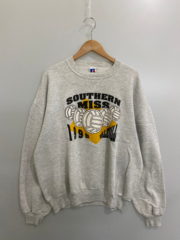 【中古品】【メンズ】  Russell Athletic ラッセルアスレチック  90S USA製  SOUTHERN MISS 1995 VOLLEYBALL  SWEAT SHIRT スウェット トレーナー   146-241103-cn-3-min サイズ：XL カラー：ライトグレー 万代Net店