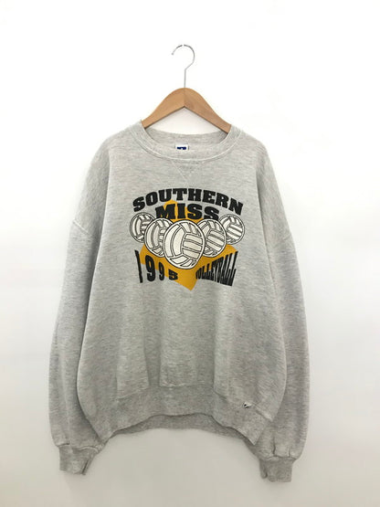 【中古品】【メンズ】 RUSSEL ATHLETHIC ラッセル アスレチック 90's SOUTHERNMISS 1995 VOLLEYBALL SWEATSHIRT プリント スウェット トレーナー トップス 146-251213-rt-12-tag サイズ：L カラー：ホワイト系 万代Net店