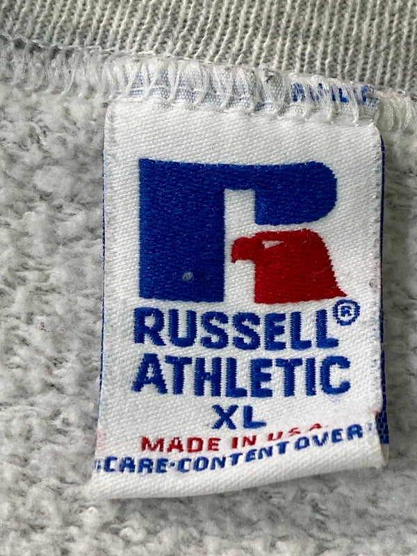 【中古品】【メンズ】  Russell Athletic ラッセルアスレチック  90S USA製  SOUTHERN MISS 1995 VOLLEYBALL  SWEAT SHIRT スウェット トレーナー   146-241103-cn-3-min サイズ：XL カラー：ライトグレー 万代Net店