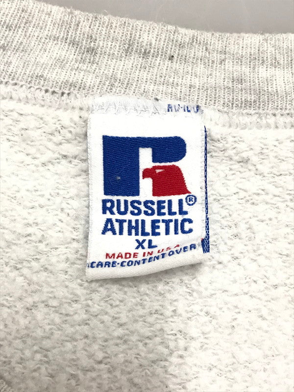 【中古品】【メンズ】 RUSSEL ATHLETHIC ラッセル アスレチック 90's SOUTHERNMISS 1995 VOLLEYBALL SWEATSHIRT プリント スウェット トレーナー トップス 146-251213-rt-12-tag サイズ：L カラー：ホワイト系 万代Net店