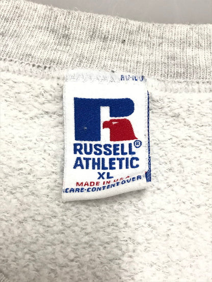 【中古品】【メンズ】 RUSSEL ATHLETHIC ラッセル アスレチック 90's SOUTHERNMISS 1995 VOLLEYBALL SWEATSHIRT プリント スウェット トレーナー トップス 146-251213-rt-12-tag サイズ：L カラー：ホワイト系 万代Net店