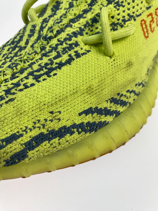 【中古品】【メンズ】 adidas アディダス B37572 YEEZY BOOST 350 V2  SEMI FROZEN YELLOW 靴 シューズ スニーカー 161-241103-AS-2-min サイズ：27cm カラー：ライムグリーン/ネイビー系 万代Net店