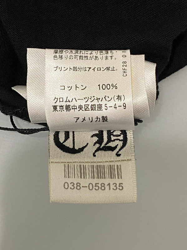 【中古美品】【メンズ】 CHROME HEARTS クロムハーツ LS CH SCROLL LABEL T-SHRT 長袖Ｔシャツ 190-241027-AS-1-min サイズ：L カラー：ブラック 万代Net店