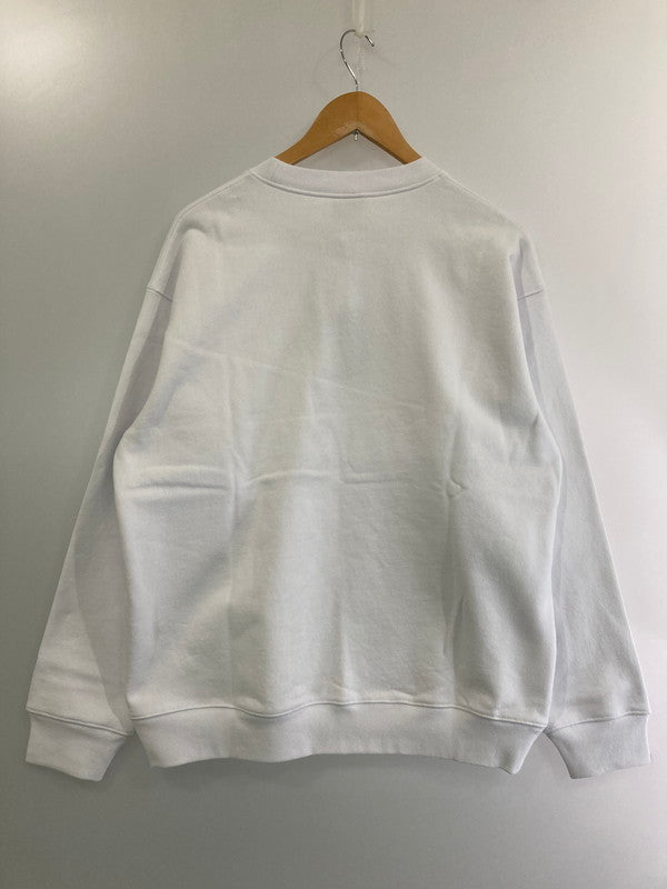 【中古美品】【メンズ】  DIME ダイム CURSIVE LOGO CREWNECK  WHITE クルーネック トレーナー スウェット トップス 142-241028-me-05-min サイズ：M カラー：ホワイト 白 万代Net店