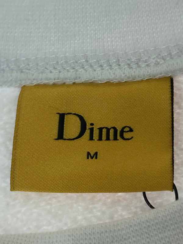 【中古美品】【メンズ】  DIME ダイム CURSIVE LOGO CREWNECK  WHITE クルーネック トレーナー スウェット トップス 142-241028-me-05-min サイズ：M カラー：ホワイト 白 万代Net店