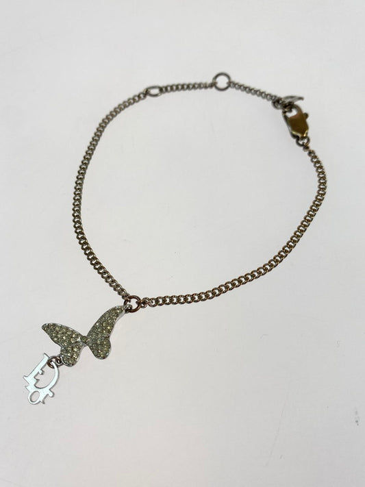 【中古品】【メンズ/レディース】 Christian Dior クリスチャンディオール BUTTERFLY BRACELET ブレスレット アクセサリー 182-241112-AS-31-min カラー：シルバー 万代Net店