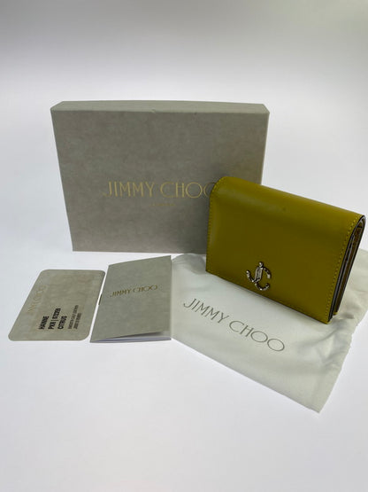 【中古美品】【レディース】 JIMMY CHOO ジミーチュウ HANNE WALLET ハンネ ウォレット コンパクト財布  181-241104-em-14-min カラー：イエロー 万代Net店