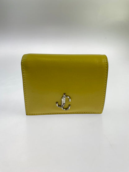 【中古美品】【レディース】 JIMMY CHOO ジミーチュウ HANNE WALLET ハンネ ウォレット コンパクト財布  181-241104-em-14-min カラー：イエロー 万代Net店