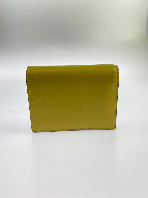 【中古美品】【レディース】 JIMMY CHOO ジミーチュウ HANNE WALLET ハンネ ウォレット コンパクト財布  181-241104-em-14-min カラー：イエロー 万代Net店