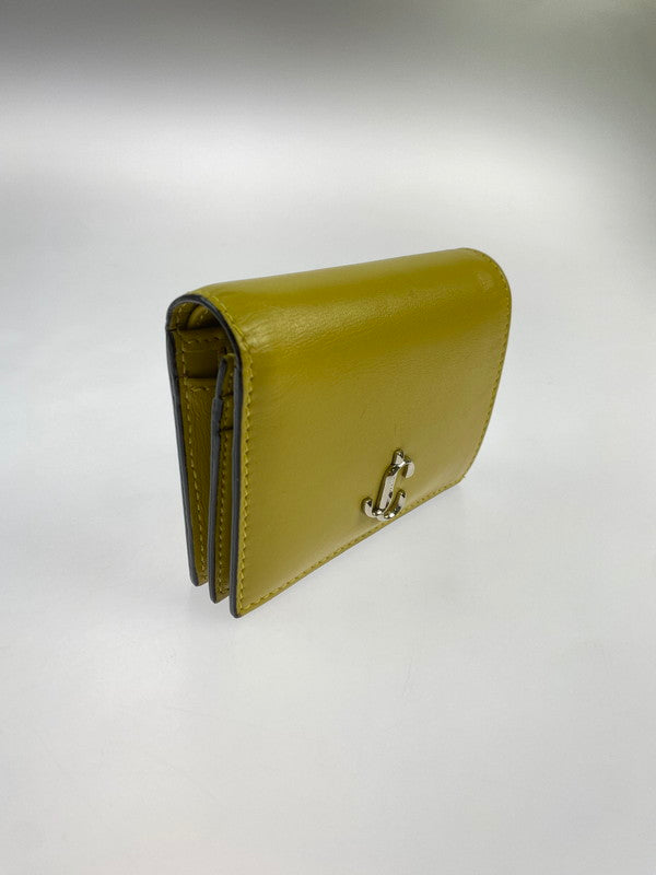 【中古美品】【レディース】 JIMMY CHOO ジミーチュウ HANNE WALLET ハンネ ウォレット コンパクト財布  181-241104-em-14-min カラー：イエロー 万代Net店