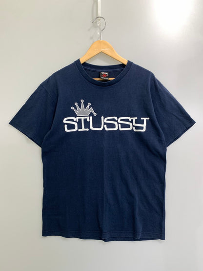 【中古品】【メンズ】  OLD STUSSY オールドステューシー 00’S CROWN LOGO TEE クラウンロゴ Tシャツ トップス 142-241029-me-25-min サイズ：M カラー：ネイビー 万代Net店