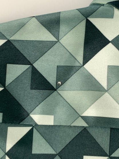 【現状渡し品】【メンズ】 SPIRE スパイアー USA製 70S POLYESTER OPEN COLLAR SHIRT 70年代 ポリエステル オープンカラーシャツ メンズシャツ 長袖 カルフォルニア 146-241031-em-13-min サイズ：L カラー：グリーン系 万代Net店