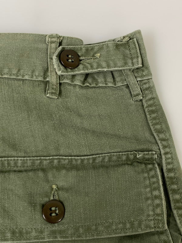 【中古品】【メンズ】  U.S.ARMY ユーエスアーミー 50S M-47 HBT BAKER PANTS 50年代 M-47 HBT ベイカーパンツ メンズパンツ ボタンフライ 157-241031-em-24-min カラー：オリーブグリーン 万代Net店