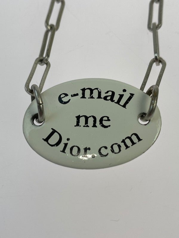 【中古美品】【メンズ】 Christian Dior クリスチャンディオール J'ADORE ジャドール ロゴプレート チェーンネックレス シルバー 182-241104-em-15-min 万代Net店