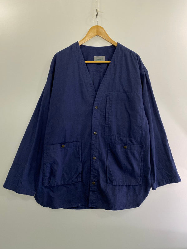 【中古品】【メンズ】  NEWEYE ニューアイ NE21W003 GARDEN SHIRT ガーデンシャツ 140-241030-ks-35-min サイズ：F カラー：ネイビー 万代Net店