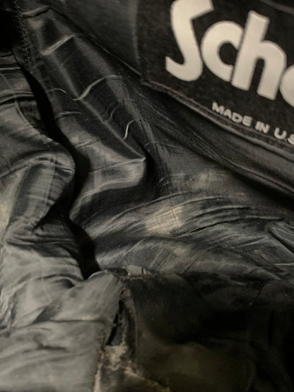 【現状渡し品】【メンズ】 schott ショット LEATHER PANTS USA製 レザーパンツ アメリカ製 メンズ  156-241031-em-19-min サイズ：28 カラー：ブラック 万代Net店