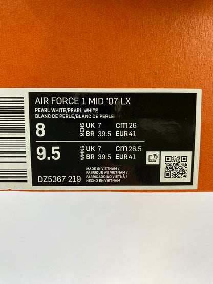 【中古品】【メンズ】 NIKE ナイキ DZ5367-219 AIR FORCE 1 MID PEARL WHITE 靴 シューズ スニーカー 160-241102-AS-7-min サイズ：26cm カラー：ベージュ/グレー系 万代Net店