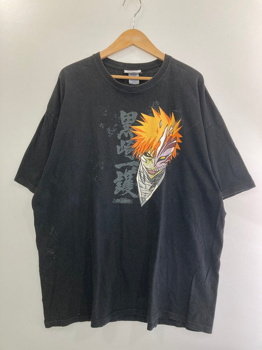 【中古品】【メンズ】  BLEACH ブリーチ 00S ”黒崎一護”　アニメ SS TEE 半袖Tシャツ  146-241102-AS-45-min サイズ：XXL カラー：ブラック 万代Net店