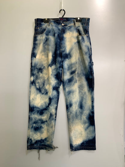 【中古品】【メンズ】  PHAT FARM ファットファーム BLEACH DENIM CARGO PANTS OP491401 ブリーチ デニム カーゴパンツ メンズ ジーンズ 157-241031-em-22-min サイズ：40×34 カラー：インディゴ 万代Net店