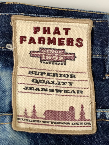 【中古品】【メンズ】  PHAT FARM ファットファーム BLEACH DENIM CARGO PANTS OP491401 ブリーチ デニム カーゴパンツ メンズ ジーンズ 157-241031-em-22-min サイズ：40×34 カラー：インディゴ 万代Net店