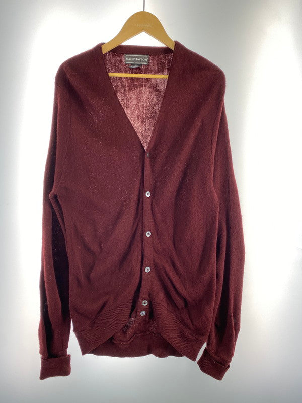 【中古品】【メンズ】 146 DAVID TAYLOR デイヴィッド テイラー ACRYLIC CARDIGAN アクリルカーディガン メンズ トップス 146-260410-KS-15-min サイズ：S カラー：ボルドー 万代Net店