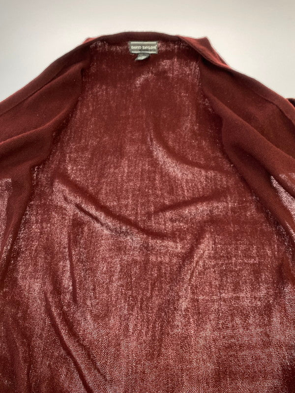 【中古品】【メンズ】 146 DAVID TAYLOR デイヴィッド テイラー ACRYLIC CARDIGAN アクリルカーディガン メンズ トップス 146-260410-KS-15-min サイズ：S カラー：ボルドー 万代Net店