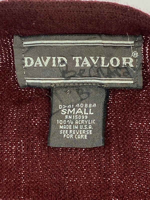【中古品】【メンズ】 146 DAVID TAYLOR デイヴィッド テイラー ACRYLIC CARDIGAN アクリルカーディガン メンズ トップス 146-260410-KS-15-min サイズ：S カラー：ボルドー 万代Net店