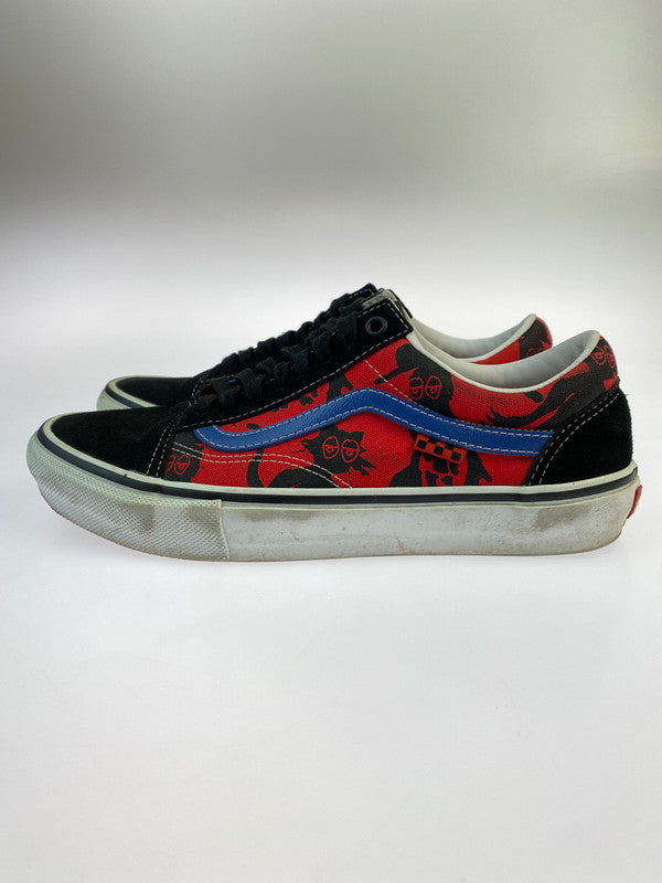 【中古品】【メンズ】 VANS バンズ VN0A5FCBAPC OLD SKOOL KROOKED BY NATAS FOR RAY BLACK RED BLUE 靴 シューズ スニーカー 163-241103-AS-6-min サイズ：27cm カラー：レッド/ブラック 万代Net店