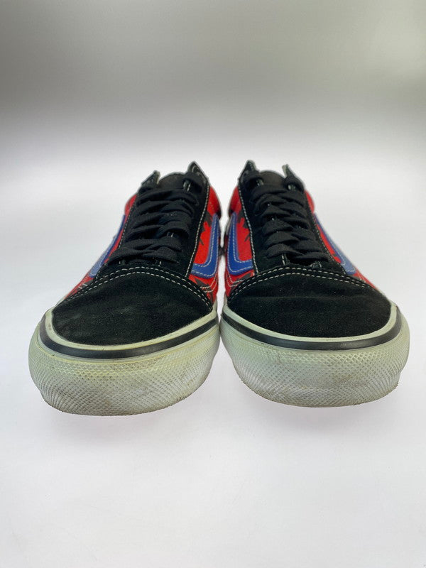 【中古品】【メンズ】 VANS バンズ VN0A5FCBAPC OLD SKOOL KROOKED BY NATAS FOR RAY BLACK RED BLUE 靴 シューズ スニーカー 163-241103-AS-6-min サイズ：27cm カラー：レッド/ブラック 万代Net店