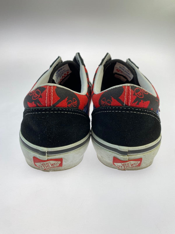 【中古品】【メンズ】 VANS バンズ VN0A5FCBAPC OLD SKOOL KROOKED BY NATAS FOR RAY BLACK RED BLUE 靴 シューズ スニーカー 163-241103-AS-6-min サイズ：27cm カラー：レッド/ブラック 万代Net店