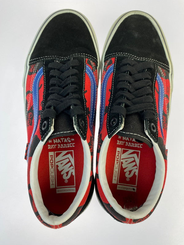 【中古品】【メンズ】 VANS バンズ VN0A5FCBAPC OLD SKOOL KROOKED BY NATAS FOR RAY BLACK RED BLUE 靴 シューズ スニーカー 163-241103-AS-6-min サイズ：27cm カラー：レッド/ブラック 万代Net店