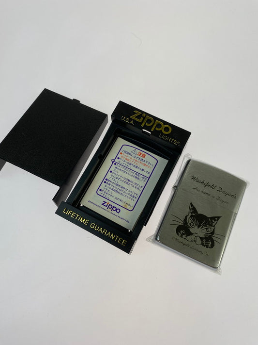 【中古美品】【メンズ/レディース】 ZIPPO ジッポ WACHIFIELD DAYAN’S わちふぃーるど ダヤン オイルライター 206-241114-yn-21-min カラー：シルバー 万代Net店