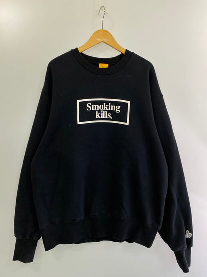 【中古品】【メンズ】  FR2 エフアールツー × MAISON MIHARA YASUHIRO メゾン ミハラヤスヒロ 21AW MIHARA RABBITS  SMOKING KILLS  SWEAT SHIRT ミハララビッツ スウェット トップス 142-241105-me-10-min サイズ：XL カラー：ブラック 黒 万代Net店