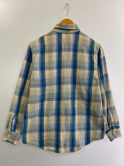 【現状渡し品】【メンズ】  W.T.GRANT CO. ダブリューティーグラント 60'S HEAVY FLANNEL SHIRTS ヘビー フランネルシャツ 長袖トップス 146-241104-me-41-min カラー：ブルー/イエロー チェック柄 万代Net店