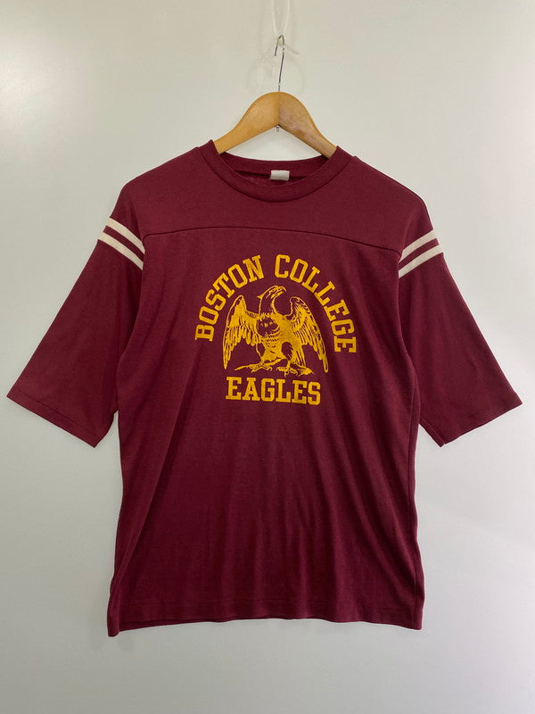 【中古品】【メンズ】  VINTAGE BOSTON COLLEGE TEE ビンテージ ボストンカレッジ Tシャツ トップス 146-241105-me-19-min カラー：ボルドー系 万代Net店