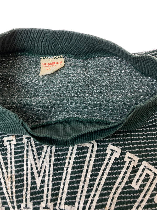 【現状渡し品】【メンズ】 Champion チャンピオン 60'S PRODUCTSタグ ピンボーダーカットソー 長袖トップス 146-241104-me-40-min サイズ：L カラー：グリーン 万代Net店