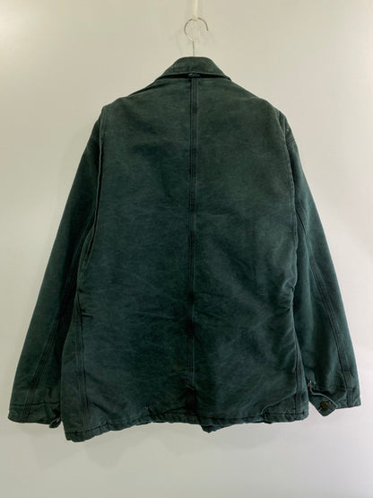 【中古品】【メンズ】 Carhartt カーハート CRAFTED WITH PRIDE IN USA  80S ミシガンチョアコート カバーオール クラフテッドウィズプライド ジャケト アウター 146-241105-me-01-min サイズ：L カラー：グリーン系 万代Net店