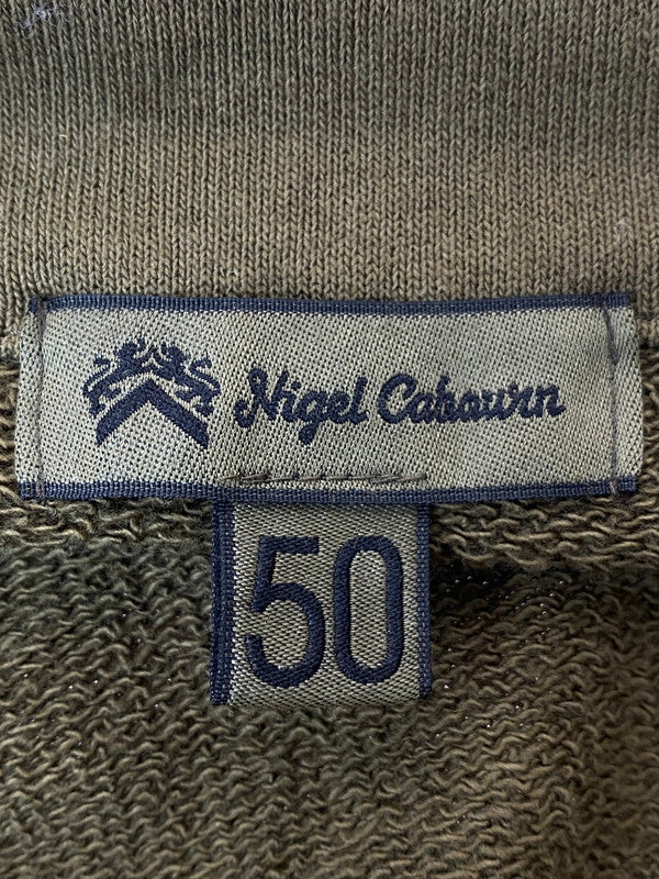 【中古品】【メンズ】 Nigel Cabourn ナイジェルケーボン 8049-00-20002 ZIP UP SWEATSHIRT TWO TONE ジップアップ トレーナー トップス 145-241105-me-15-min サイズ：50 カラー：カーキグリーン系 万代Net店