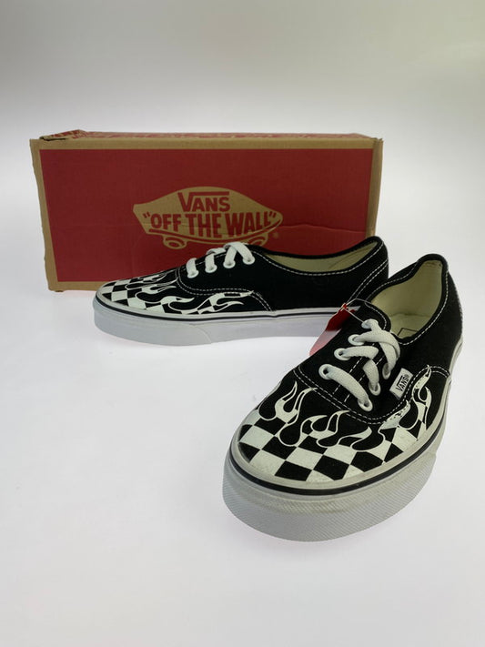 【中古美品】【レディース】 VANS バンズ VN0A38EMRX8 AUTHENTIC CHECKER FLAME オーセンティック チェッカー フレーム スニーカー シューズ 靴 166-241104-me-17-min サイズ：23.5cm US7 カラー：ブラック/ホワイト 万代Net店