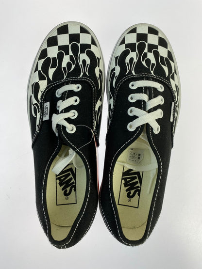 【中古美品】【レディース】 VANS バンズ VN0A38EMRX8 AUTHENTIC CHECKER FLAME オーセンティック チェッカー フレーム スニーカー シューズ 靴 166-241104-me-17-min サイズ：23.5cm US7 カラー：ブラック/ホワイト 万代Net店