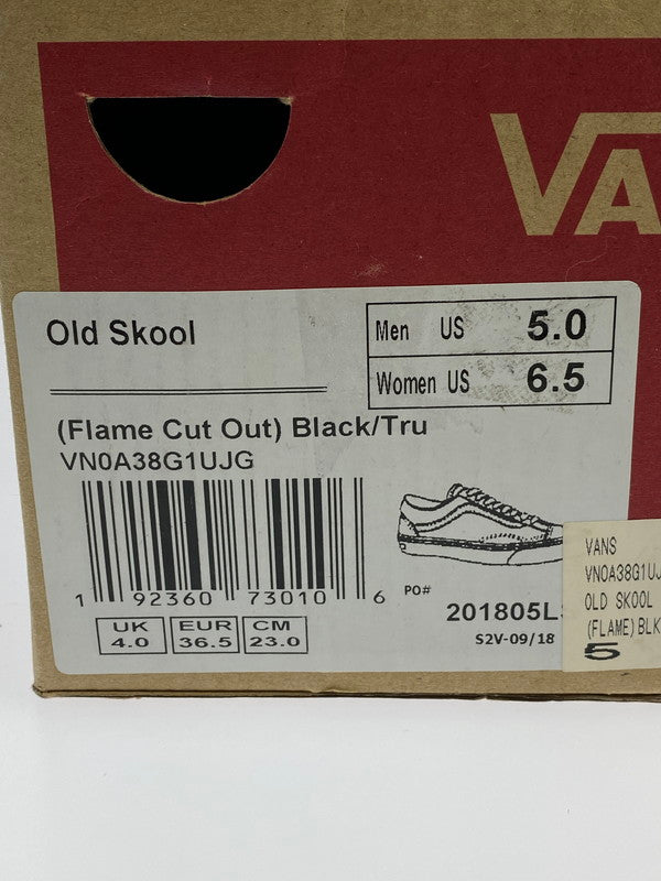 【中古品】【レディース】 VANS バンズ VN0A38G1UJG OLD SKOOL FLAME CUT OUT オールドスクール フィルム カット アウト スニーカー シューズ 靴 166-241104-me-21-min サイズ：23.0cm US6.5 カラー：ブラック/ホワイト 万代Net店