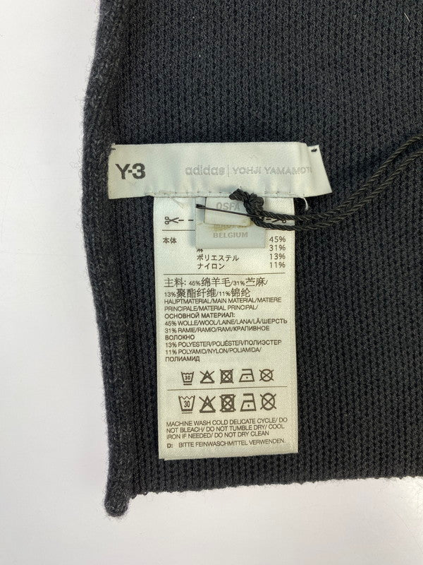 【未使用品】【メンズ/レディース】 Y-3 ワイスリー CLSC KNIT SCRFGK0629 ニット スカーフ ショール ひざ掛け  187-241117-em-11-min カラー：ブラック 万代Net店