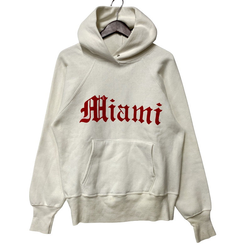 【中古品】【メンズ】 VINTAGE 50-60 MIAMI OLD ENGLISH マイアミ オールド イングリッシュ RAGLAN HOODED SWEATSHIRT ラグラン フーデッド スウェット シャツ トップス　パーカー 146-250920-ya-05-izu サイズ：下記参照 カラー：ホワイト 万代Net店