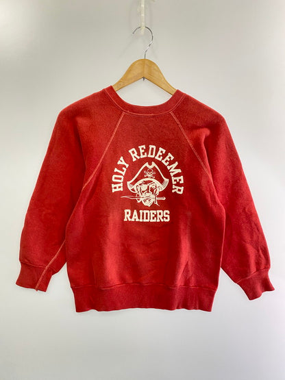 【中古品】【メンズ】 VINTAGE 50-60S HOLY REDEEMER RAIDERS RAGLAN SWEATSHIRT ラグラン スウェットシャツ 長袖トップス ヴィンテージ 146-241107-me-21-min カラー：レッド 赤 万代Net店