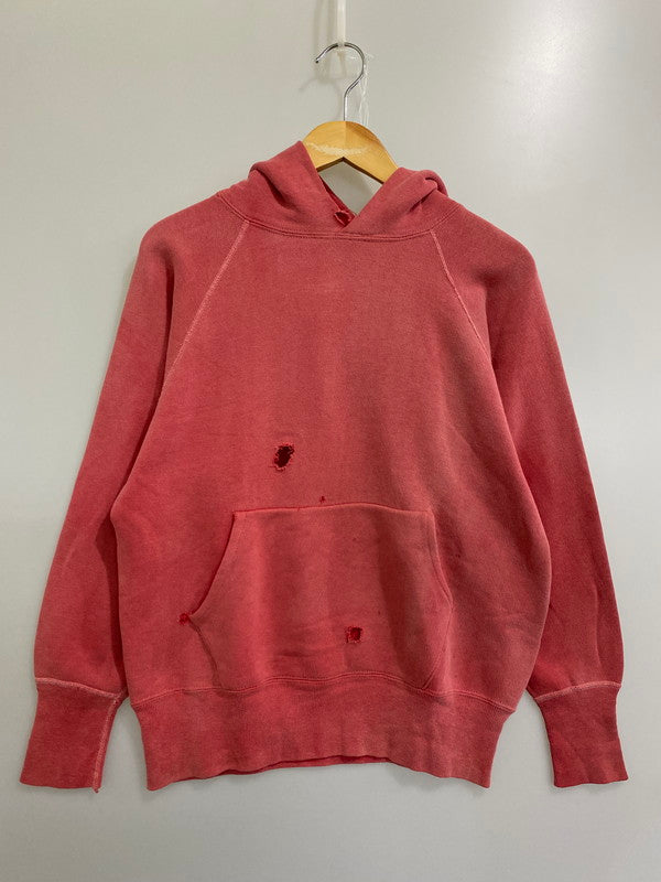 【現状渡し品】【メンズ】  VINTAGE 50S RAGLAN SOLID HOODED SWEATSHIRT ラグラン フーデット スウェットシャツ パーカー ヴィンテージ 146-241105-me-55-min カラー：レッド系 万代Net店