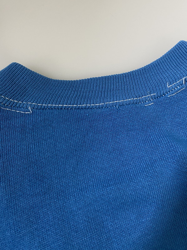 【現状渡し品】【メンズ】 VINTAGE 50-60S TEXAS TECH SS V-NECK SWEATSHIRT Vネック スウェットシャツ 半袖トップス ヴィンテージ 146-241105-me-53-min カラー：ブルー 万代Net店